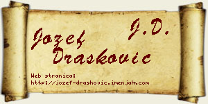 Jožef Drašković vizit kartica